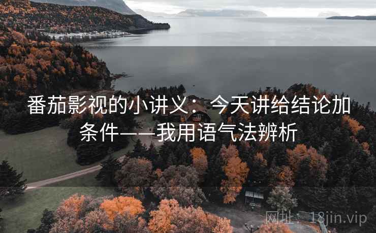 番茄影视的小讲义：今天讲给结论加条件——我用语气法辨析